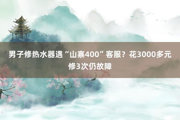 男子修热水器遇“山寨400”客服？花3000多元修3次仍故障