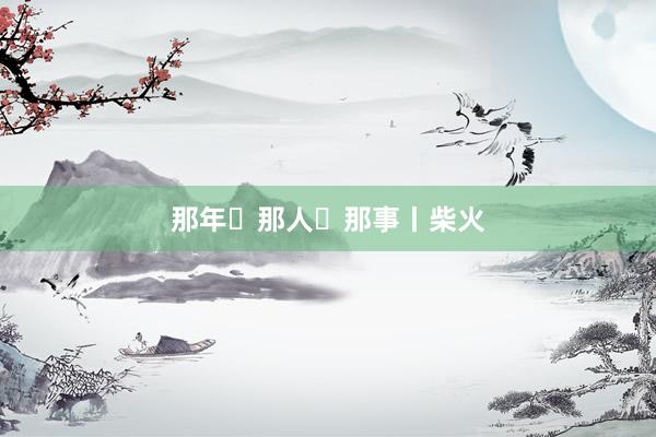 那年・那人・那事丨柴火