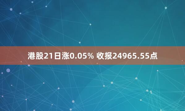 港股21日涨0.05% 收报24965.55点
