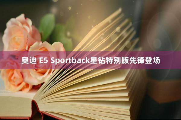 奥迪 E5 Sportback星钻特别版先锋登场