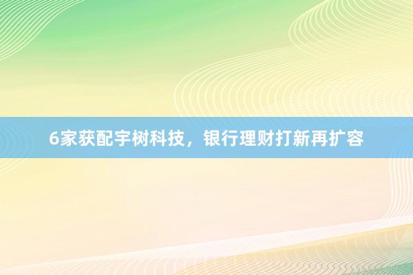 6家获配宇树科技，银行理财打新再扩容