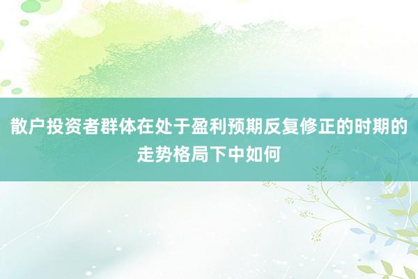 散户投资者群体在处于盈利预期反复修正的时期的走势格局下中如何