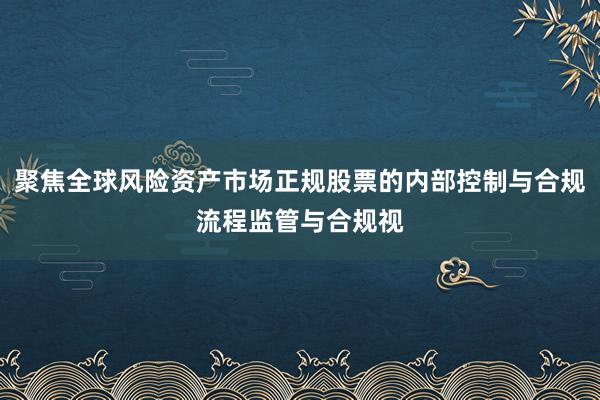 聚焦全球风险资产市场正规股票的内部控制与合规流程监管与合规视