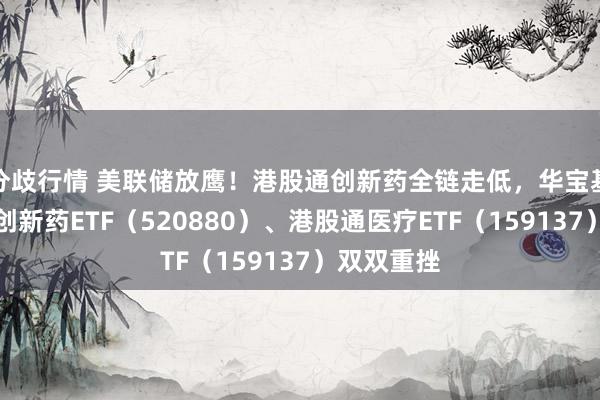 分歧行情 美联储放鹰！港股通创新药全链走低，华宝基金港股通创新药ETF（520880）、港股通医疗ETF（159137）双双重挫