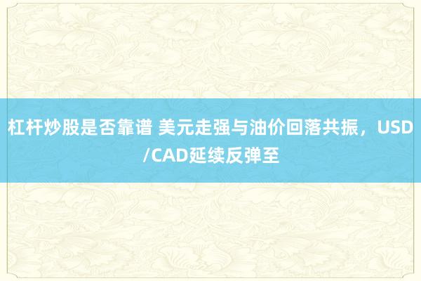 杠杆炒股是否靠谱 美元走强与油价回落共振，USD/CAD延续反弹至
