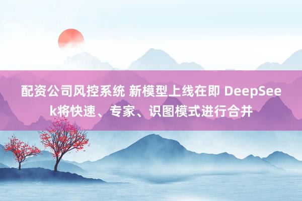 配资公司风控系统 新模型上线在即 DeepSeek将快速、专家、识图模式进行合并